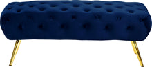 Load image into Gallery viewer, Amara Navy Velvet Bench image
