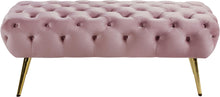 Load image into Gallery viewer, Amara Pink Velvet Bench image
