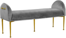Load image into Gallery viewer, Owen Grey Velvet Bench image
