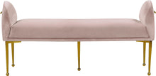 Load image into Gallery viewer, Owen Pink Velvet Bench
