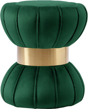 Load image into Gallery viewer, Vino Green Velvet Ottoman/Stool image
