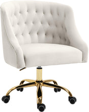 Load image into Gallery viewer, Arden Cream Velvet Office Chair image
