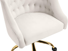 Load image into Gallery viewer, Arden Cream Velvet Office Chair
