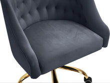 Load image into Gallery viewer, Arden Grey Velvet Office Chair
