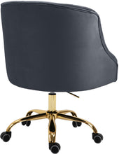 Load image into Gallery viewer, Arden Grey Velvet Office Chair
