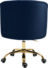 Load image into Gallery viewer, Arden Navy Velvet Office Chair
