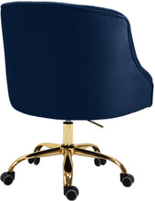 Load image into Gallery viewer, Arden Navy Velvet Office Chair

