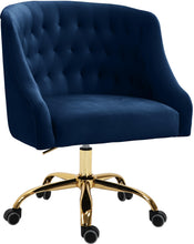 Load image into Gallery viewer, Arden Navy Velvet Office Chair image
