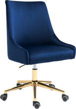 Load image into Gallery viewer, Karina Navy Velvet Office Chair image
