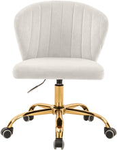 Load image into Gallery viewer, Finley Cream Velvet Office Chair
