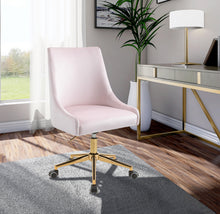 Load image into Gallery viewer, Karina Pink Velvet Office Chair
