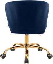 Load image into Gallery viewer, Finley Navy Velvet Office Chair
