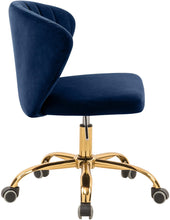 Load image into Gallery viewer, Finley Navy Velvet Office Chair
