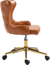Load image into Gallery viewer, Hendrix Cognac Faux Leather Office Chair
