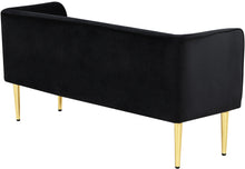 Load image into Gallery viewer, Audrey Black Velvet Bench
