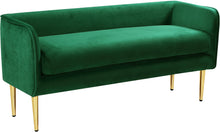 Load image into Gallery viewer, Audrey Green Velvet Bench image
