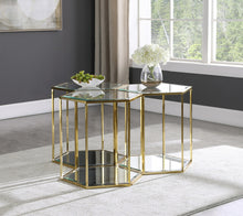 Load image into Gallery viewer, Sei Brushed Gold End Table
