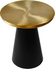Load image into Gallery viewer, Martini Brushed Gold/Matte Black End Table
