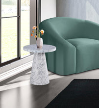 Load image into Gallery viewer, Omni White Faux Marble End Table
