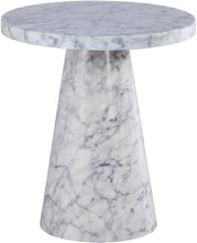 Load image into Gallery viewer, Omni White Faux Marble End Table image
