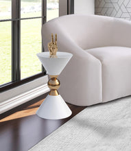 Load image into Gallery viewer, Malia White / Gold End Table
