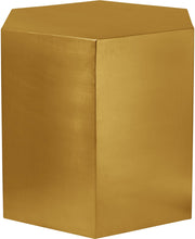 Load image into Gallery viewer, Hexagon Brushed Gold End Table image
