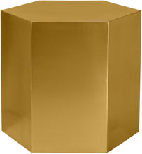 Load image into Gallery viewer, Hexagon Brushed Gold End Table

