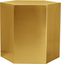 Load image into Gallery viewer, Hexagon Brushed Gold End Table
