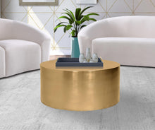 Load image into Gallery viewer, Cylinder Brushed Gold Coffee Table
