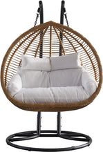 Load image into Gallery viewer, Tarzan Natural Color Outdoor Patio Double Swing Chair
