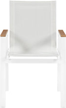 Load image into Gallery viewer, Nizuc White Mesh Waterproof Fabric Outdoor Patio Aluminum Mesh Dining Arm Chair
