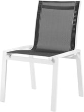 Load image into Gallery viewer, Nizuc Black Mesh Waterproof Fabric Outdoor Patio Aluminum Mesh Dining Chair
