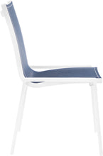 Load image into Gallery viewer, Nizuc Navy Mesh Waterproof Fabric Outdoor Patio Aluminum Mesh Dining Chair
