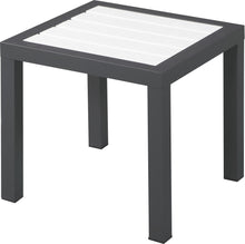 Load image into Gallery viewer, Nizuc White manufactured wood Outdoor Patio Aluminum End Table image
