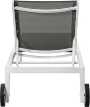 Load image into Gallery viewer, Nizuc Grey Mesh Waterproof Fabric Outdoor Patio Aluminum Mesh Chaise Lounge Chair
