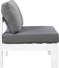 Load image into Gallery viewer, Nizuc Grey Waterproof Fabric Outdoor Patio Aluminum Armless Chair
