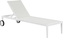 Load image into Gallery viewer, Nizuc White Mesh Waterproof Fabric Outdoor Patio Aluminum Mesh Chaise Lounge Chair image
