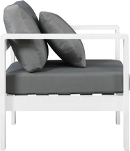 Load image into Gallery viewer, Nizuc Grey Waterproof Fabric Outdoor Patio Aluminum Arm Chair
