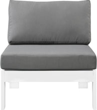 Load image into Gallery viewer, Nizuc Grey Waterproof Fabric Outdoor Patio Aluminum Armless Chair

