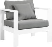 Load image into Gallery viewer, Nizuc Grey Waterproof Fabric Outdoor Patio Aluminum Arm Chair image
