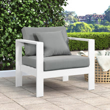 Load image into Gallery viewer, Nizuc Grey Waterproof Fabric Outdoor Patio Aluminum Arm Chair
