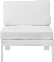 Load image into Gallery viewer, Nizuc White Waterproof Fabric Outdoor Patio Aluminum Armless Chair
