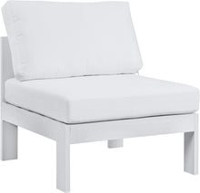 Load image into Gallery viewer, Nizuc White Waterproof Fabric Outdoor Patio Aluminum Armless Chair image

