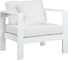 Load image into Gallery viewer, Nizuc White Waterproof Fabric Outdoor Patio Aluminum Arm Chair image
