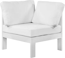 Load image into Gallery viewer, Nizuc White Waterproof Fabric Outdoor Patio Aluminum Corner Chair image
