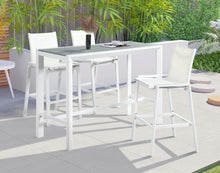 Load image into Gallery viewer, Nizuc Grey manufactured wood Outdoor Patio Aluminum Rectangle Bar Table
