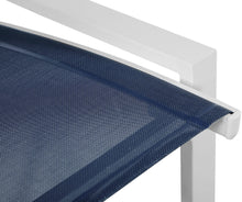 Load image into Gallery viewer, Nizuc Navy Mesh Waterproof Fabric Outdoor Patio Aluminum Mesh Barstool
