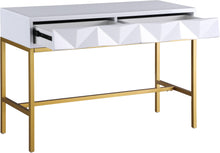 Load image into Gallery viewer, Pandora White Laquer with Gold Console Table
