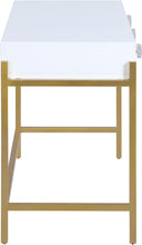 Load image into Gallery viewer, Abigail White / Gold Desk/Console
