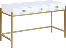 Load image into Gallery viewer, Abigail White / Gold Desk/Console image
